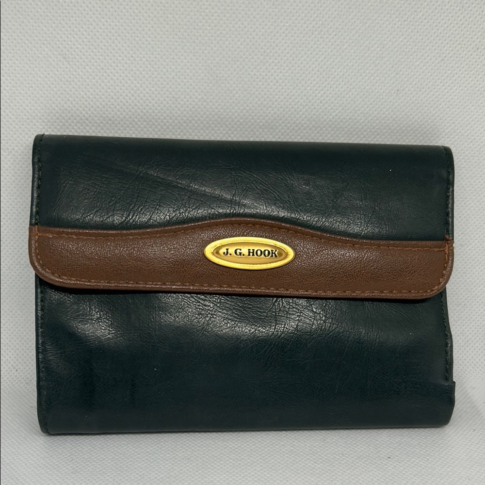 J.G. Hook Black and Brown Leather Wallet